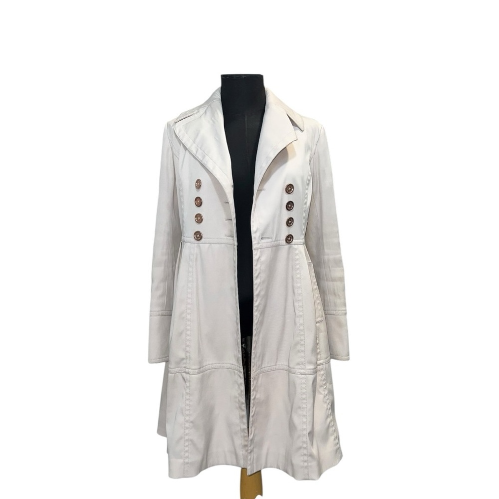 ๐ธ ๐๐๐ ๐๐๐๐๐ Pale Pink Button Detail Coat Dress Trench Sz 2